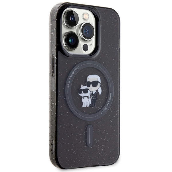 iTok webáruház - Karl Lagerfeld Karl Lagerfeld Karl&Choupette Glitter MagSafe tok iPhone 15 Pro készülékhez (fekete) 4 Karl Lagerfeld Karl&Choupette Glitter MagSafe case for iPhone 15 Pro (fekete)