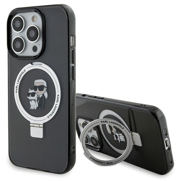 iTok webáruház - Karl Lagerfeld Karl Lagerfeld KLHMP15LHMRSKCK iPhone 15 Pro 6,1 hüvelykes fekete tok Ring Stand Karl&Choupette MagSafe 1 Karl Lagerfeld KLHMP15LHMRSKCK iPhone 15 Pro 6.1" black/black hardcase Ring Stand Karl&Choupette MagSafe