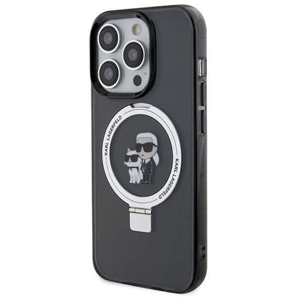iTok webáruház - Karl Lagerfeld Karl Lagerfeld KLHMP15LHMRSKCK iPhone 15 Pro 6,1 hüvelykes fekete tok Ring Stand Karl&Choupette MagSafe 2 Karl Lagerfeld KLHMP15LHMRSKCK iPhone 15 Pro 6.1" black/black hardcase Ring Stand Karl&Choupette MagSafe