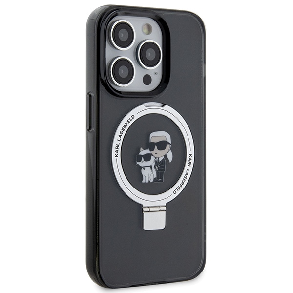 iTok webáruház - Karl Lagerfeld Karl Lagerfeld KLHMP15LHMRSKCK iPhone 15 Pro 6,1 hüvelykes fekete tok Ring Stand Karl&Choupette MagSafe 4 Karl Lagerfeld KLHMP15LHMRSKCK iPhone 15 Pro 6.1" black/black hardcase Ring Stand Karl&Choupette MagSafe