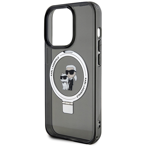 iTok webáruház - Karl Lagerfeld Karl Lagerfeld KLHMP15LHMRSKCK iPhone 15 Pro 6,1 hüvelykes fekete tok Ring Stand Karl&Choupette MagSafe 6 Karl Lagerfeld KLHMP15LHMRSKCK iPhone 15 Pro 6.1" black/black hardcase Ring Stand Karl&Choupette MagSafe