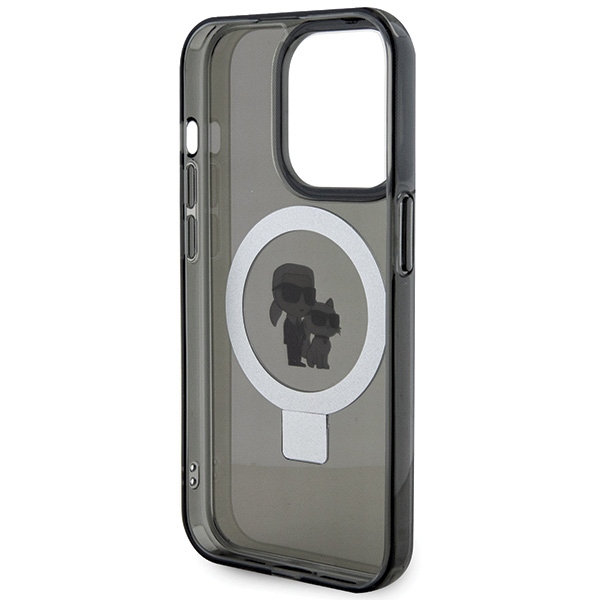 iTok webáruház - Karl Lagerfeld Karl Lagerfeld KLHMP15LHMRSKCK iPhone 15 Pro 6,1 hüvelykes fekete tok Ring Stand Karl&Choupette MagSafe 7 Karl Lagerfeld KLHMP15LHMRSKCK iPhone 15 Pro 6.1" black/black hardcase Ring Stand Karl&Choupette MagSafe
