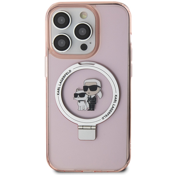 iTok webáruház - Karl Lagerfeld Karl Lagerfeld KLHMP15LHMRSKCP iPhone 15 Pro 6,1 hüvelykes tok Ring Stand Karl & Choupette MagSafe – rózsaszín 3 Karl Lagerfeld KLHMP15LHMRSKCP iPhone 15 Pro 6.1" pink/pink hardcase Ring Stand Karl&Choupette MagSafe