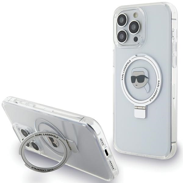 iTok webáruház - Karl Lagerfeld Karl Lagerfeld KLHMP15LHMRSKHH iPhone 15 Pro 6,1 hüvelykes fehér tok Ring Stand Karl Head MagSafe 1 Karl Lagerfeld KLHMP15LHMRSKHH iPhone 15 Pro 6.1" white/white hardcase Ring Stand Karl Head MagSafe