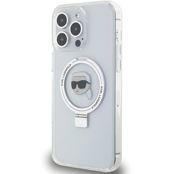 iTok webáruház - Karl Lagerfeld Karl Lagerfeld KLHMP15LHMRSKHH iPhone 15 Pro 6,1 hüvelykes fehér tok Ring Stand Karl Head MagSafe 2 Karl Lagerfeld KLHMP15LHMRSKHH iPhone 15 Pro 6.1" white/white hardcase Ring Stand Karl Head MagSafe