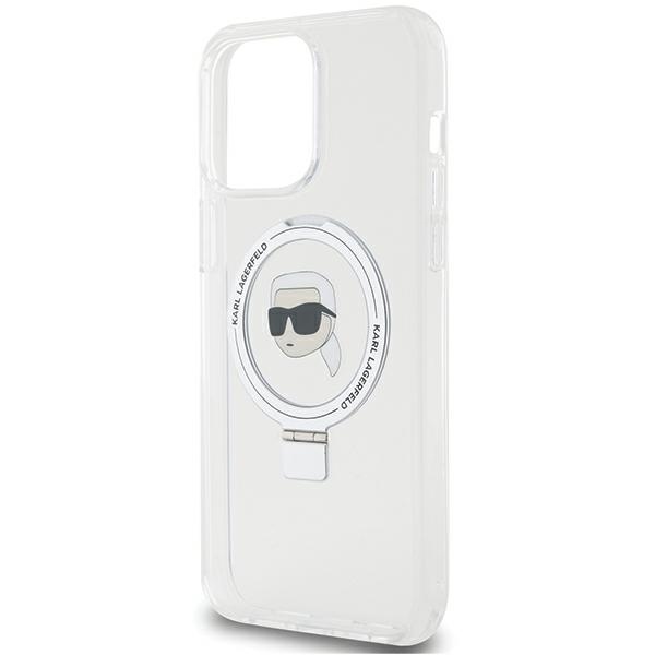 iTok webáruház - Karl Lagerfeld Karl Lagerfeld KLHMP15LHMRSKHH iPhone 15 Pro 6,1 hüvelykes fehér tok Ring Stand Karl Head MagSafe 6 Karl Lagerfeld KLHMP15LHMRSKHH iPhone 15 Pro 6.1" white/white hardcase Ring Stand Karl Head MagSafe