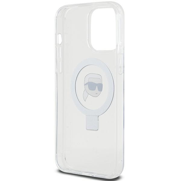 iTok webáruház - Karl Lagerfeld Karl Lagerfeld KLHMP15LHMRSKHH iPhone 15 Pro 6,1 hüvelykes fehér tok Ring Stand Karl Head MagSafe 7 Karl Lagerfeld KLHMP15LHMRSKHH iPhone 15 Pro 6.1" white/white hardcase Ring Stand Karl Head MagSafe