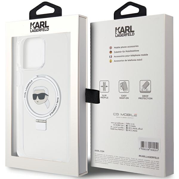 iTok webáruház - Karl Lagerfeld Karl Lagerfeld KLHMP15LHMRSKHH iPhone 15 Pro 6,1 hüvelykes fehér tok Ring Stand Karl Head MagSafe 8 Karl Lagerfeld KLHMP15LHMRSKHH iPhone 15 Pro 6.1" white/white hardcase Ring Stand Karl Head MagSafe