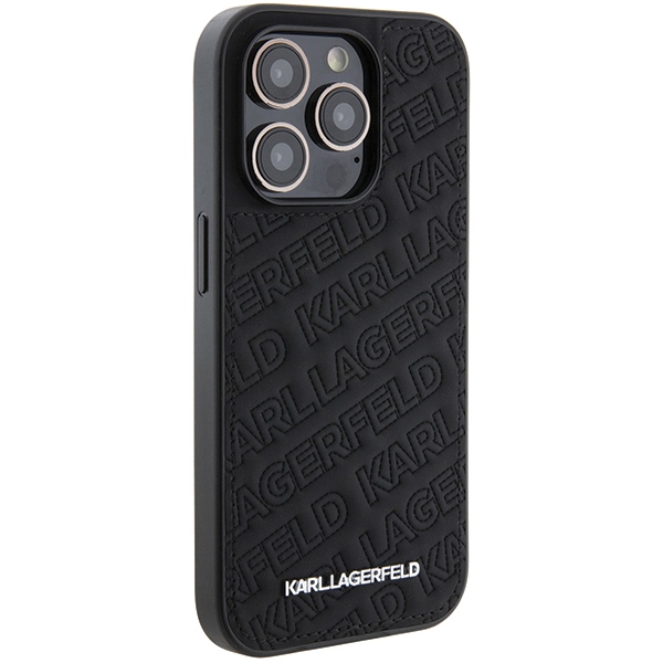 iTok webáruház - Karl Lagerfeld Karl Lagerfeld Quilted K Pattern tok iPhone 15 Pro készülékhez (fekete) 4 Karl Lagerfeld Quilted K Pattern iPhone 15 Pro Case (fekete)