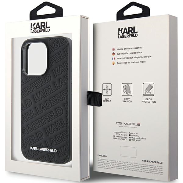 iTok webáruház - Karl Lagerfeld Karl Lagerfeld Quilted K Pattern tok iPhone 15 Pro készülékhez (fekete) 8 Karl Lagerfeld Quilted K Pattern iPhone 15 Pro Case (fekete)