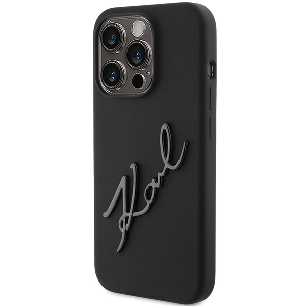 iTok webáruház - Karl Lagerfeld Karl Lagerfeld Silicone Karl Script tok iPhone 15 Pro készülékhez (fekete) 2 Karl Lagerfeld Silicone Karl Script case for iPhone 15 Pro (fekete)