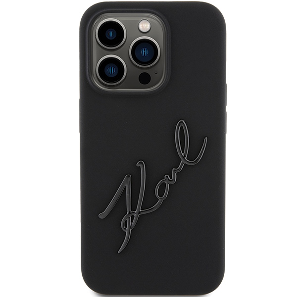 iTok webáruház - Karl Lagerfeld Karl Lagerfeld Silicone Karl Script tok iPhone 15 Pro készülékhez (fekete) 3 Karl Lagerfeld Silicone Karl Script case for iPhone 15 Pro (fekete)