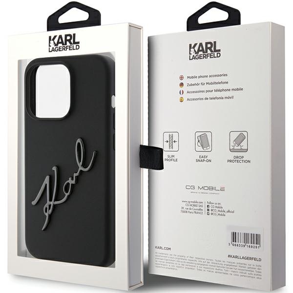 iTok webáruház - Karl Lagerfeld Karl Lagerfeld Silicone Karl Script tok iPhone 15 Pro készülékhez (fekete) 8 Karl Lagerfeld Silicone Karl Script case for iPhone 15 Pro (fekete)