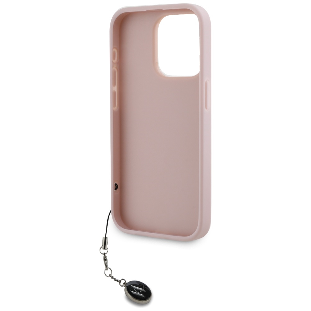 iTok webáruház - Karl Lagerfeld Karl Lagerfeld Saffiano Rhinestones & Charm tok iPhone 15 Pro készülékhez (rózsaszín) 7 Karl Lagerfeld Saffiano Rhinestones & Charm case for iPhone 15 Pro (rózsaszín)