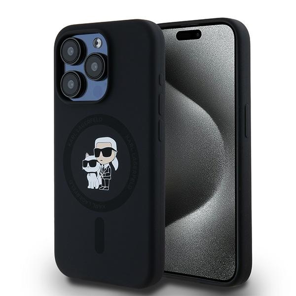 iTok webáruház - Karl Lagerfeld Karl Lagerfeld Silicone Karl&Choupette MagSafe tok iPhone 15 Pro készülékhez (fekete) 1 Karl Lagerfeld Silicone Karl&Choupette MagSafe case for iPhone 15 Pro (fekete)