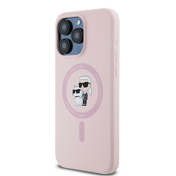 iTok webáruház - Karl Lagerfeld Karl Lagerfeld Silicone Karl & Choupette MagSafe tok iPhone 15 Pro készülékhez (rózsaszín) 2 Karl Lagerfeld Silicone Karl&Choupette MagSafe Case for iPhone 15 Pro (rózsaszín)