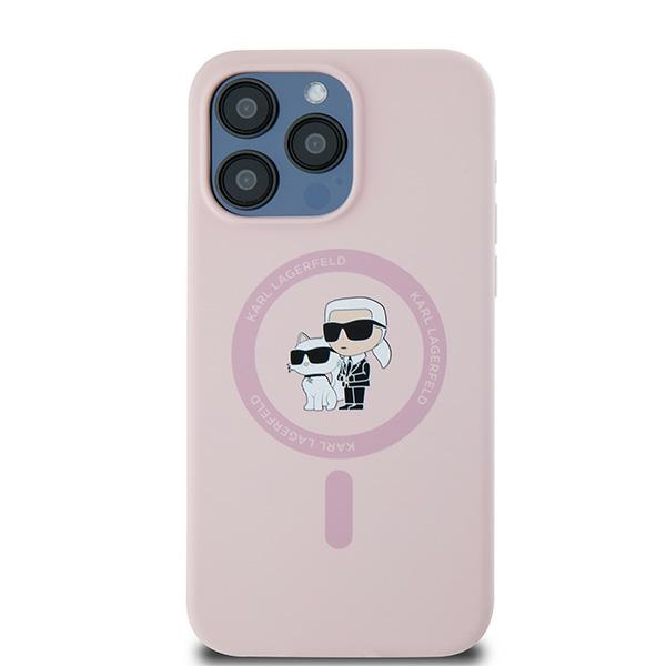 iTok webáruház - Karl Lagerfeld Karl Lagerfeld Silicone Karl & Choupette MagSafe tok iPhone 15 Pro készülékhez (rózsaszín) 3 Karl Lagerfeld Silicone Karl&Choupette MagSafe Case for iPhone 15 Pro (rózsaszín)