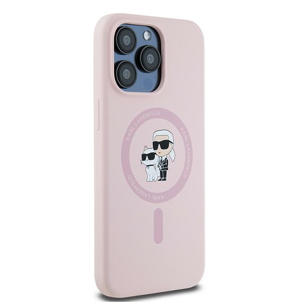iTok webáruház - Karl Lagerfeld Karl Lagerfeld Silicone Karl & Choupette MagSafe tok iPhone 15 Pro készülékhez (rózsaszín) 4 Karl Lagerfeld Silicone Karl&Choupette MagSafe Case for iPhone 15 Pro (rózsaszín)
