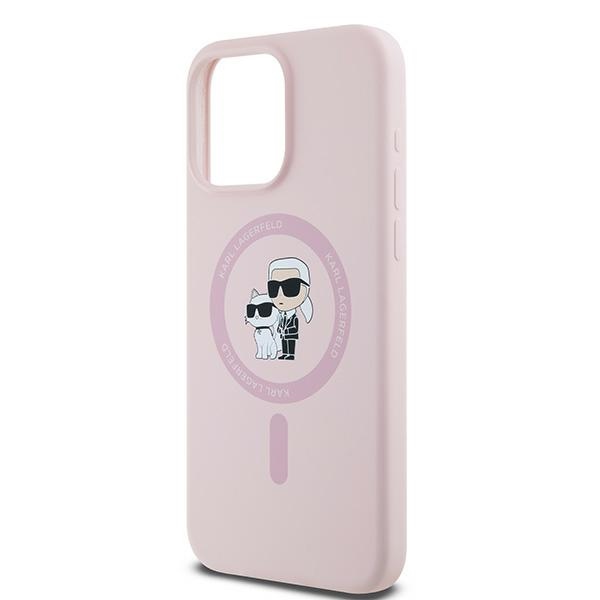 iTok webáruház - Karl Lagerfeld Karl Lagerfeld Silicone Karl & Choupette MagSafe tok iPhone 15 Pro készülékhez (rózsaszín) 6 Karl Lagerfeld Silicone Karl&Choupette MagSafe Case for iPhone 15 Pro (rózsaszín)