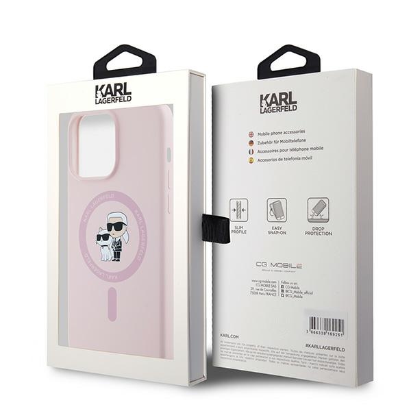 iTok webáruház - Karl Lagerfeld Karl Lagerfeld Silicone Karl & Choupette MagSafe tok iPhone 15 Pro készülékhez (rózsaszín) 8 Karl Lagerfeld Silicone Karl&Choupette MagSafe Case for iPhone 15 Pro (rózsaszín)