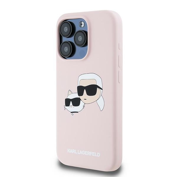 iTok webáruház - Karl Lagerfeld Karl Lagerfeld Silicone Karl & Choupette MagSafe tok iPhone 15 Pro készülékhez (rózsaszín) 2 Karl Lagerfeld Silicone Karl&Choupette MagSafe Case for iPhone 15 Pro (rózsaszín)
