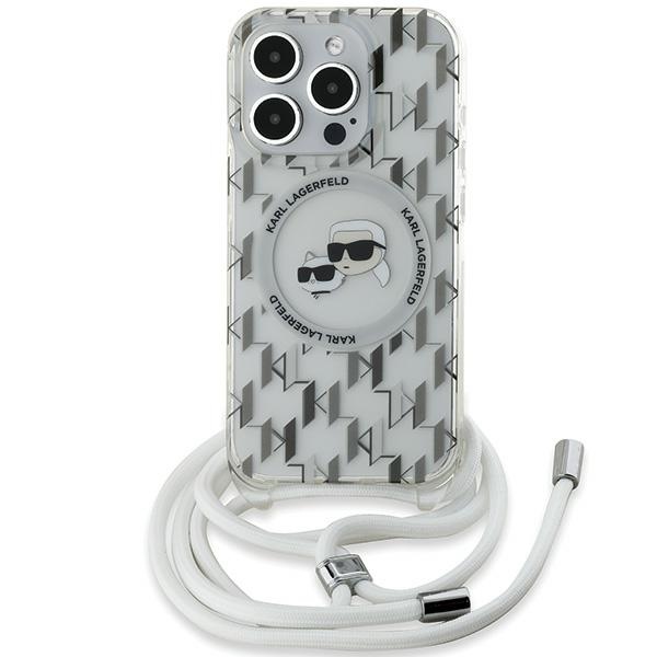 iTok webáruház - Karl Lagerfeld Karl Lagerfeld IML Crossbody Monogram Karl & Choupette Head MagSafe tok iPhone 15 Pro készülékhez (átlátszó) 1 Karl Lagerfeld IML Crossbody Monogram Karl & Choupette Head MagSafe Case for iPhone 15 Pro (átlátszó)