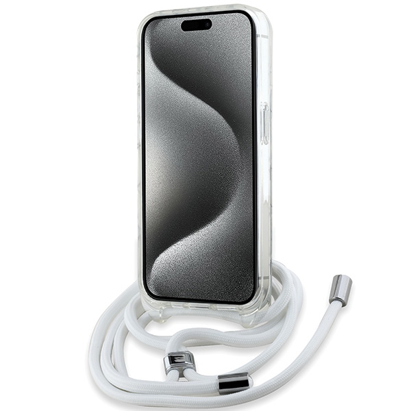 iTok webáruház - Karl Lagerfeld Karl Lagerfeld IML Crossbody Monogram Karl & Choupette Head MagSafe tok iPhone 15 Pro készülékhez (átlátszó) 3 Karl Lagerfeld IML Crossbody Monogram Karl & Choupette Head MagSafe Case for iPhone 15 Pro (átlátszó)