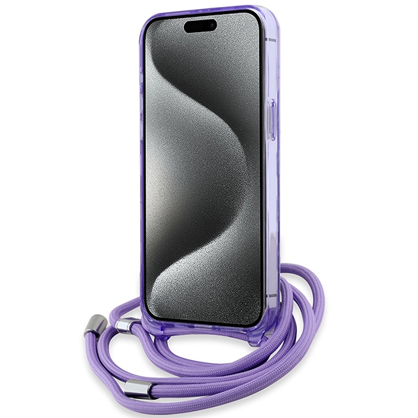 iTok webáruház - Karl Lagerfeld Karl Lagerfeld IML Crossbody Monogram Karl & Choupette Head MagSafe tok iPhone 15 Pro készülékhez (lila) 4 Karl Lagerfeld IML Crossbody Monogram Karl & Choupette Head MagSafe case for iPhone 15 Pro (lila)