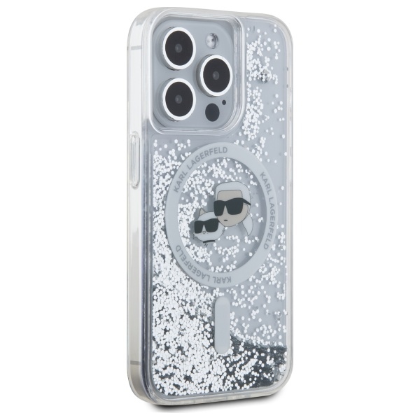 iTok webáruház - Karl Lagerfeld Karl Lagerfeld Liquid Glitter Karl & Choupette Head MagSafe iPhone 15 Pro tok (átlátszó) 4 Karl Lagerfeld Liquid Glitter Karl & Choupette Head Magsafe iPhone 15 Pro Case (átlátszó)