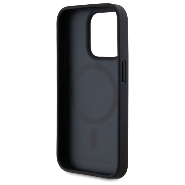 iTok webáruház - Karl Lagerfeld Karl Lagerfeld bőr monogramos, fém logós MagSafe tok iPhone 15 Pro készülékhez (fekete) 7 Karl Lagerfeld Leather Monogram Metal Logo MagSafe iPhone 15 Pro Case (fekete)