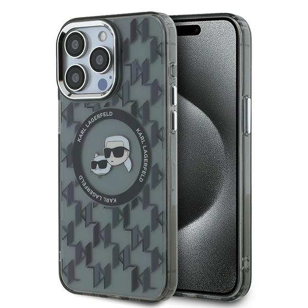 iTok webáruház - Karl Lagerfeld Karl Lagerfeld IML Monogram Karl & Choupette Head MagSafe tok iPhone 15 Pro készülékhez (fekete) 1 Karl Lagerfeld IML Monogram Karl & Choupette Head MagSafe iPhone 15 Pro Case (fekete)