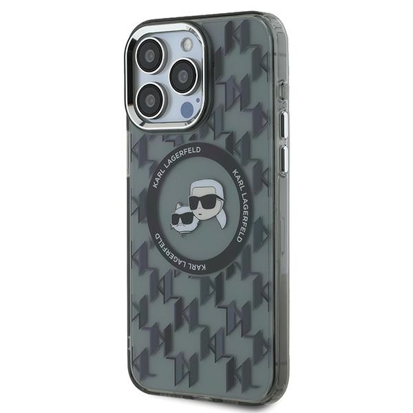 iTok webáruház - Karl Lagerfeld Karl Lagerfeld IML Monogram Karl & Choupette Head MagSafe tok iPhone 15 Pro készülékhez (fekete) 2 Karl Lagerfeld IML Monogram Karl & Choupette Head MagSafe iPhone 15 Pro Case (fekete)