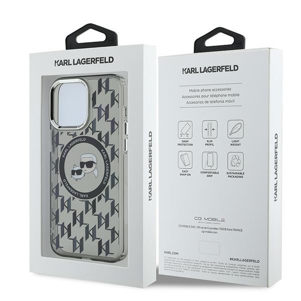 iTok webáruház - Karl Lagerfeld Karl Lagerfeld IML Monogram Karl & Choupette Head MagSafe tok iPhone 15 Pro készülékhez (fekete) 8 Karl Lagerfeld IML Monogram Karl & Choupette Head MagSafe iPhone 15 Pro Case (fekete)