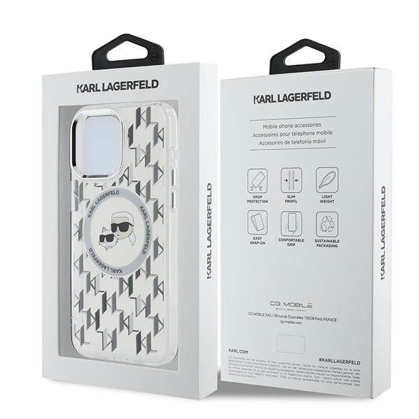 iTok webáruház - Karl Lagerfeld Karl Lagerfeld IML Monogram Karl & Choupette Head MagSafe tok iPhone 15 Pro készülékhez (átlátszó) 8 Karl Lagerfeld IML Monogram Karl & Choupette Head MagSafe iPhone 15 Pro Case (átlátszó)