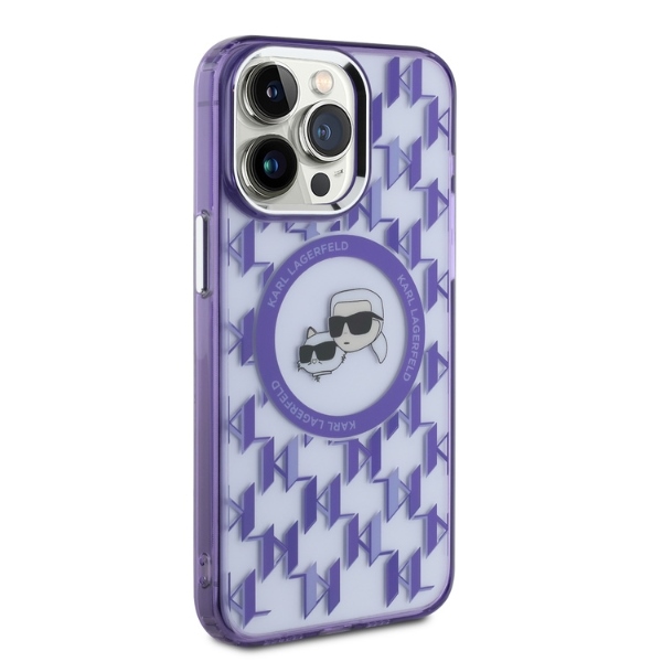 iTok webáruház - Karl Lagerfeld Karl Lagerfeld IML Monogram Karl & Choupette Head MagSafe tok iPhone 15 Pro készülékhez (lila) 4 Karl Lagerfeld IML Monogram Karl & Choupette Head MagSafe iPhone 15 Pro Case (lila)