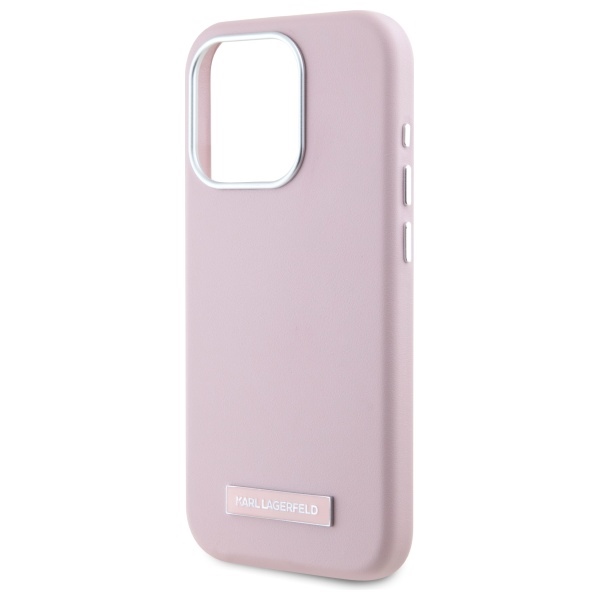 iTok webáruház - Karl Lagerfeld Karl Lagerfeld FW Metal Plate MagSafe tok iPhone 15 Pro készülékhez (rózsaszín) 6 Karl Lagerfeld FW Metal Plate MagSafe iPhone 15 Pro Case (rózsaszín)