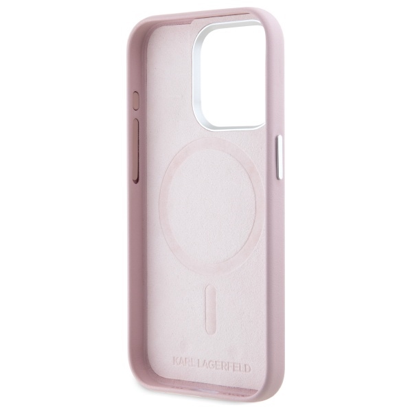 iTok webáruház - Karl Lagerfeld Karl Lagerfeld FW Metal Plate MagSafe tok iPhone 15 Pro készülékhez (rózsaszín) 7 Karl Lagerfeld FW Metal Plate MagSafe iPhone 15 Pro Case (rózsaszín)