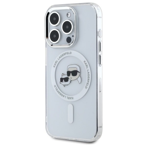 iTok webáruház - Karl Lagerfeld Karl Lagerfeld IML Metal Karl&Choupette Head MagSafe iPhone 15 Pro tok (fehér) 2 Karl Lagerfeld IML Metal Karl&Choupette Head MagSafe iPhone 15 Pro Case (fehér)