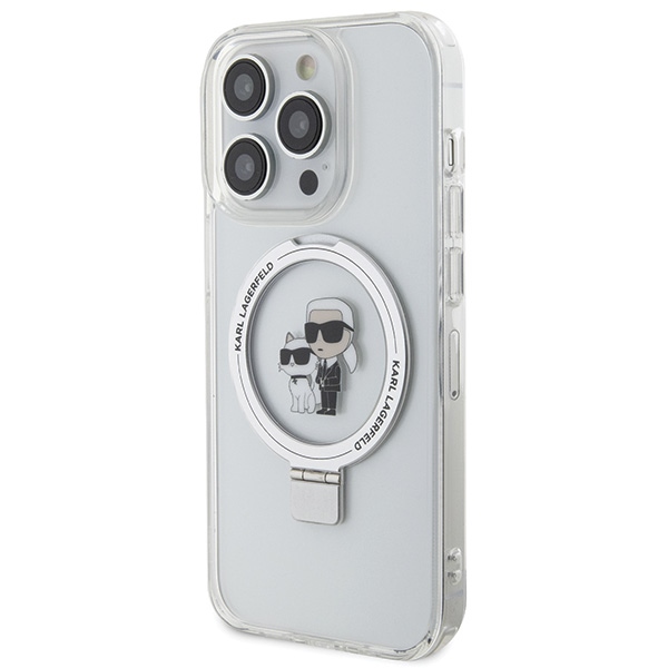iTok webáruház - Karl Lagerfeld Karl Lagerfeld KLHMP15LHMRSKCH iPhone 15 Pro 6,1 hüvelykes tok Ring Stand Karl & Choupette MagSafe – fehér 2 Karl Lagerfeld KLHMP15LHMRSKCH iPhone 15 Pro 6.1" white/white hardcase Ring Stand Karl&Choupette MagSafe