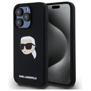 Karl Lagerfeld KLHMP15LSKHPPLK szilikon tok iPhone 15 Pro 6,1″ készülékhez – fekete