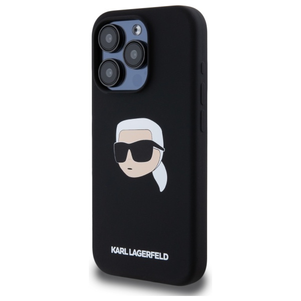 iTok webáruház - Karl Lagerfeld Karl Lagerfeld KLHMP15LSKHPPLK szilikon tok iPhone 15 Pro 6,1" készülékhez – fekete 2 Karl Lagerfeld KLHMP15LSKHPPLK iPhone 15 Pro 6.1" black/black hardcase Silicone Karl Head Print MagSafe