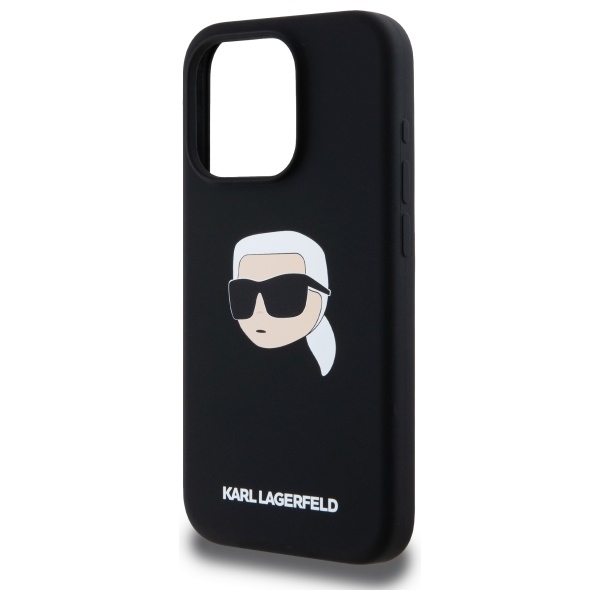 iTok webáruház - Karl Lagerfeld Karl Lagerfeld KLHMP15LSKHPPLK szilikon tok iPhone 15 Pro 6,1" készülékhez – fekete 6 Karl Lagerfeld KLHMP15LSKHPPLK iPhone 15 Pro 6.1" black/black hardcase Silicone Karl Head Print MagSafe