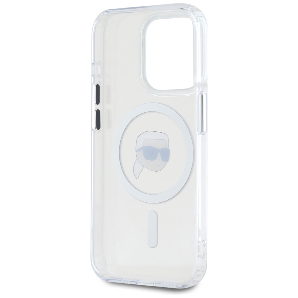 iTok webáruház - Karl Lagerfeld Karl Lagerfeld IML Metal Karl Head MagSafe tok iPhone 15 Pro készülékhez – fehér 7 Karl Lagerfeld IML Metal Karl Head MagSafe Case for iPhone 15 Pro White