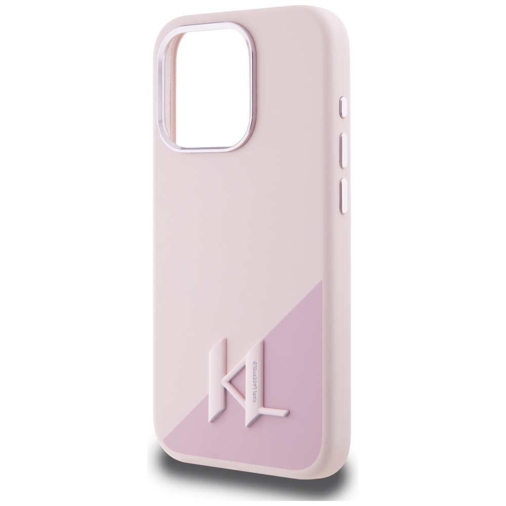 iTok webáruház - Karl Lagerfeld Karl Lagerfeld Silicone Shadow Metal Initial MagSafe Case for iPhone 15 Pro Pink 6 Karl Lagerfeld Silicone Shadow Metal Initial MagSafe Case for iPhone 15 Pro Pink