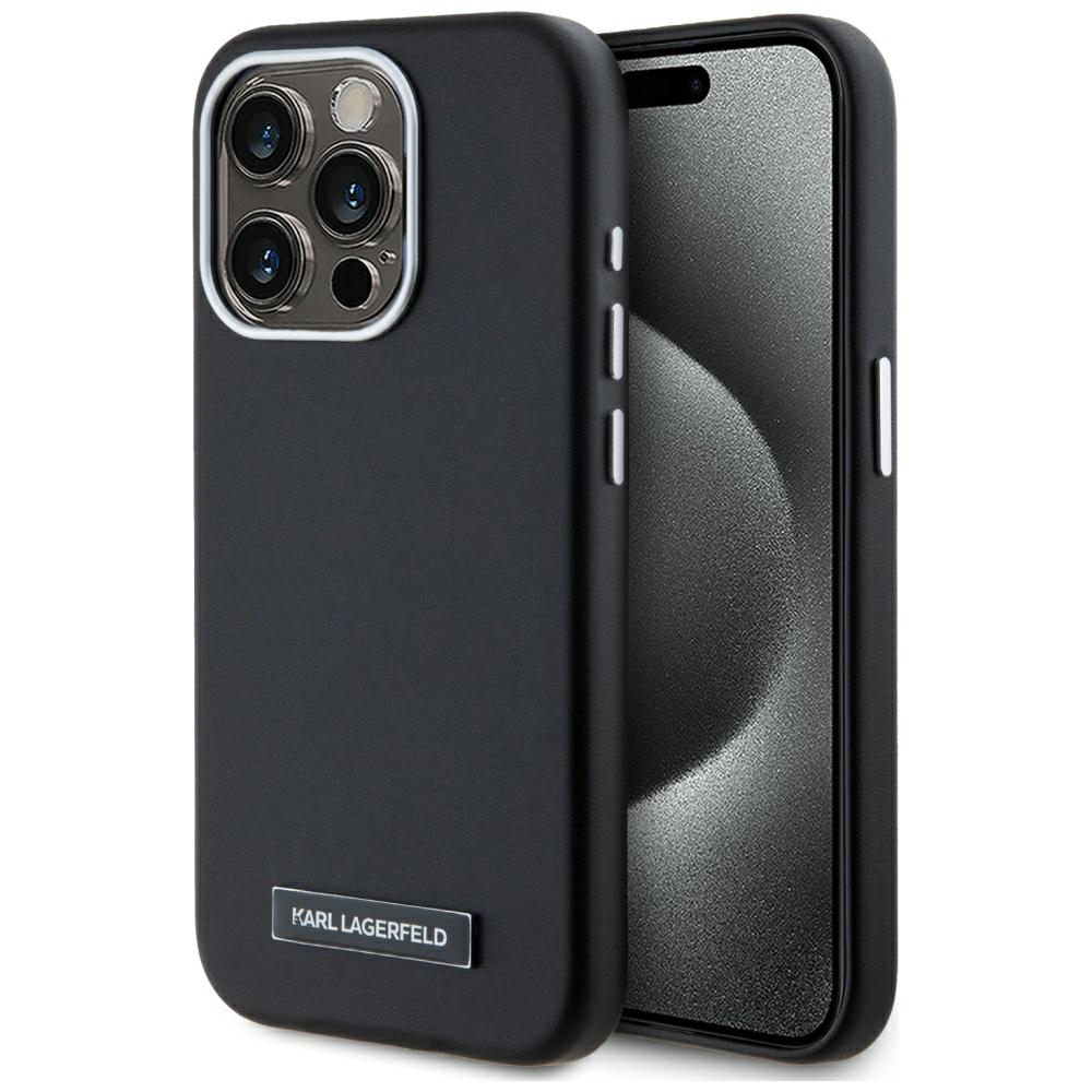 iTok webáruház - Karl Lagerfeld Karl Lagerfeld FW Metal Plate MagSafe tok iPhone 15 Pro készülékhez (fekete) 1 Karl Lagerfeld FW Metal Plate MagSafe iPhone 15 Pro Case (fekete)