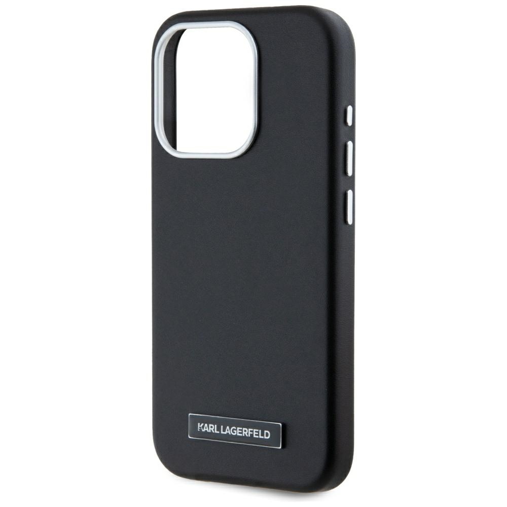 iTok webáruház - Karl Lagerfeld Karl Lagerfeld FW Metal Plate MagSafe tok iPhone 15 Pro készülékhez (fekete) 6 Karl Lagerfeld FW Metal Plate MagSafe iPhone 15 Pro Case (fekete)