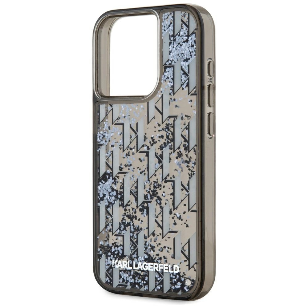 iTok webáruház - Karl Lagerfeld Karl Lagerfeld Liquide Glitter Monogram Gradient tok iPhone 15 Pro készülékhez (fekete) 6 Karl Lagerfeld Liquide Glitter Monogram Gradient iPhone 15 Pro Case (fekete)