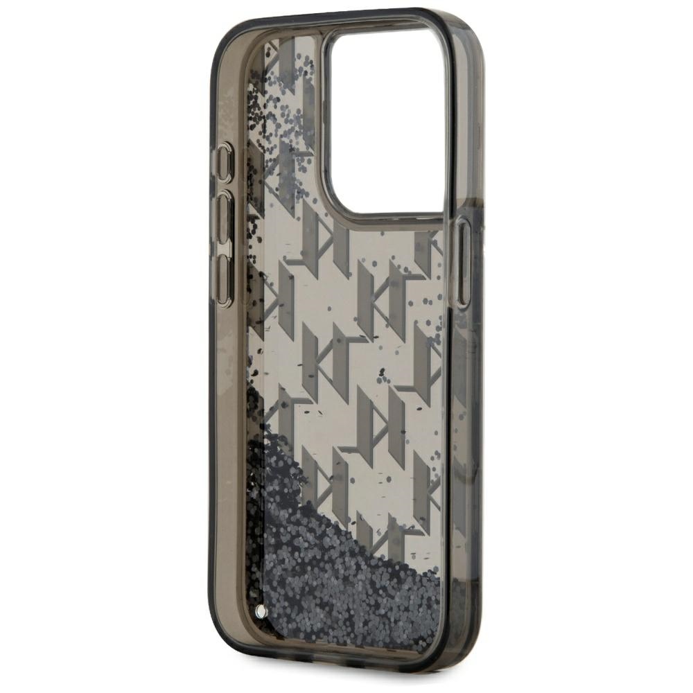 iTok webáruház - Karl Lagerfeld Karl Lagerfeld Liquide Glitter Monogram Gradient tok iPhone 15 Pro készülékhez (fekete) 7 Karl Lagerfeld Liquide Glitter Monogram Gradient iPhone 15 Pro Case (fekete)