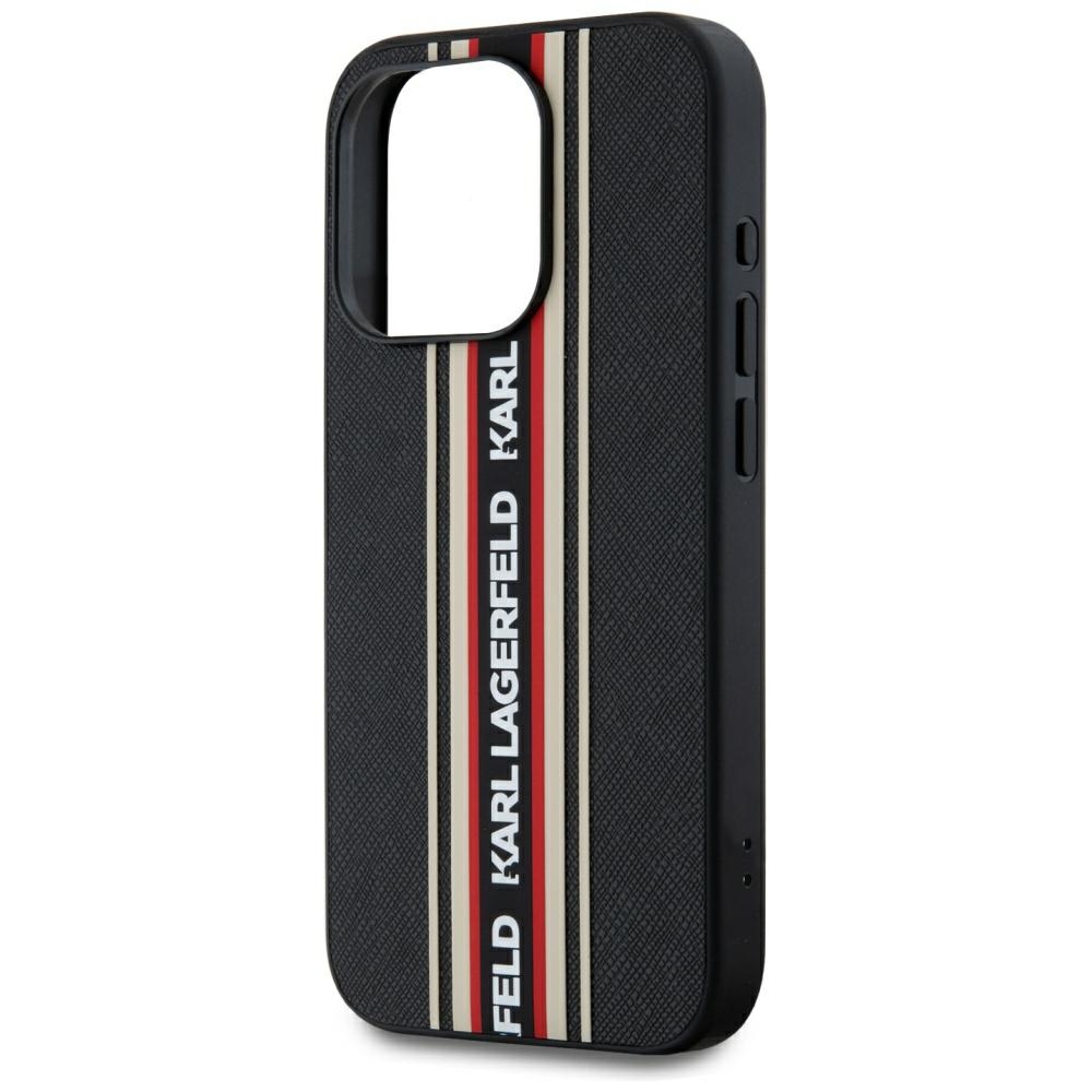 iTok webáruház - Karl Lagerfeld Karl Lagerfeld Saffiano Athleisure Stripes Cord tok iPhone 15 Pro készülékhez (piros) 5 Karl Lagerfeld Saffiano Athleisure Stripes Cord iPhone 15 Pro Case (piros)