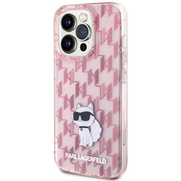 iTok webáruház - Karl Lagerfeld Karl Lagerfeld Monogram Choupette tok iPhone 15 Pro Max készülékhez (rózsaszín) 2 Karl Lagerfeld Monogram Choupette case for iPhone 15 Pro Max (rózsaszín)